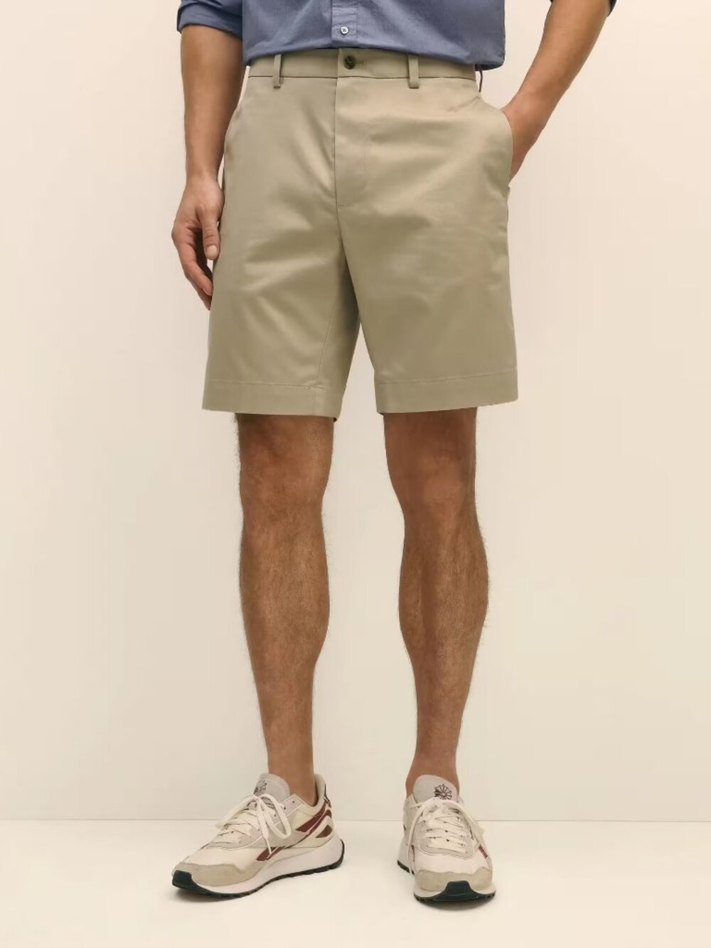 Brooks Brothers Advantage 9" Chino Khaki Beige Cotton Shorts